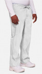 White Unisex Drawstring Scrub Pants GC Tech SENIOR